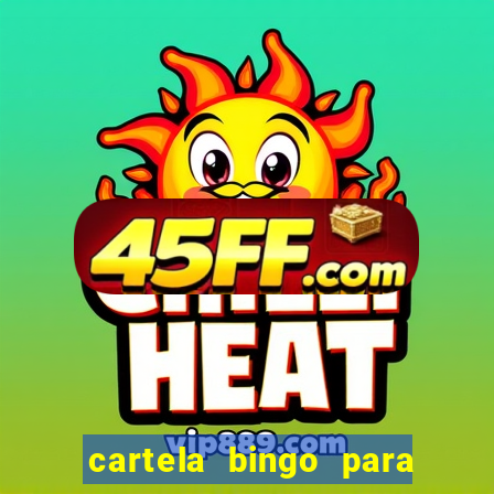 cartela bingo para cha de cozinha imprimir gratis